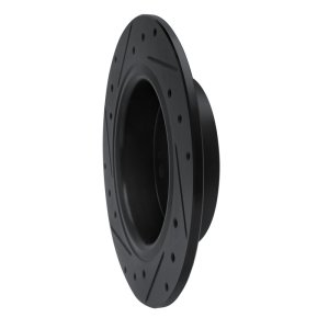 Honda HR-V Brake Rotor (1) - Rear Right - R1 Concepts - Drilled & Slotted - Black - `16-`25